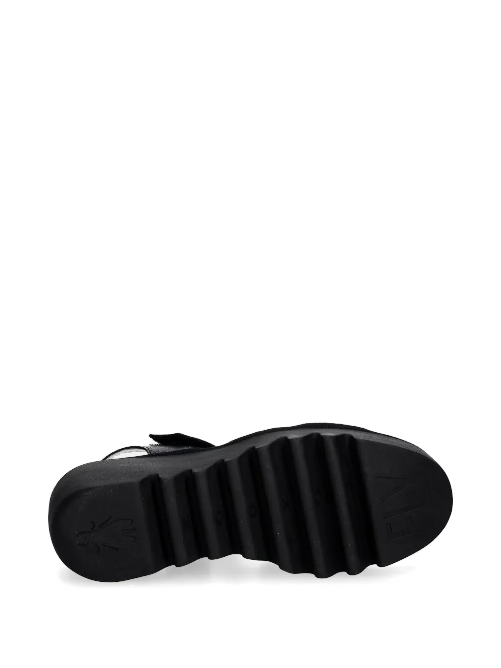 Fly London Sandalen met sleehak Zwart