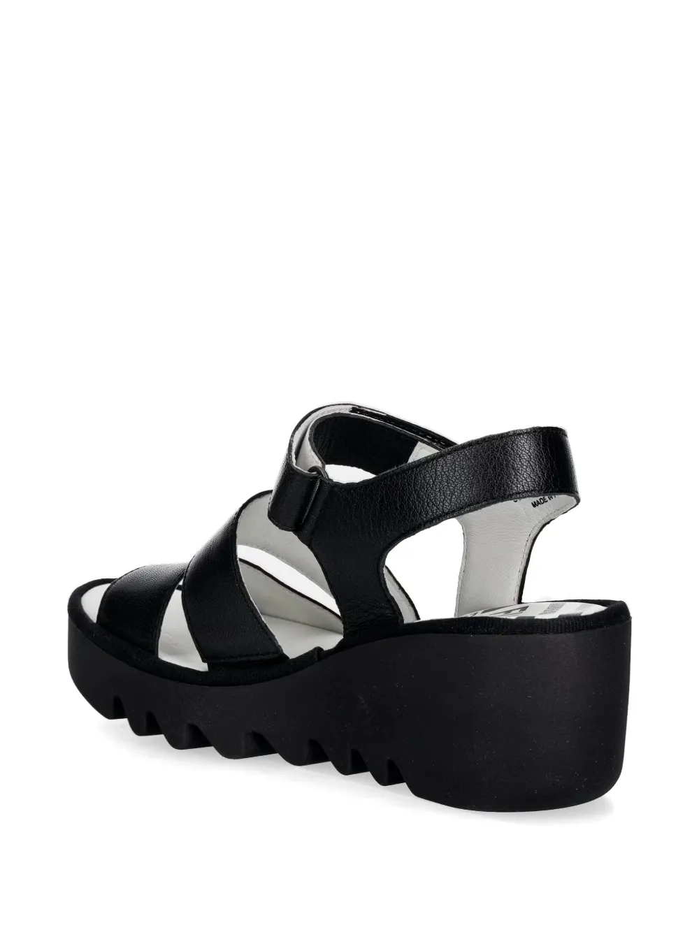 Fly London Sandalen met sleehak Zwart