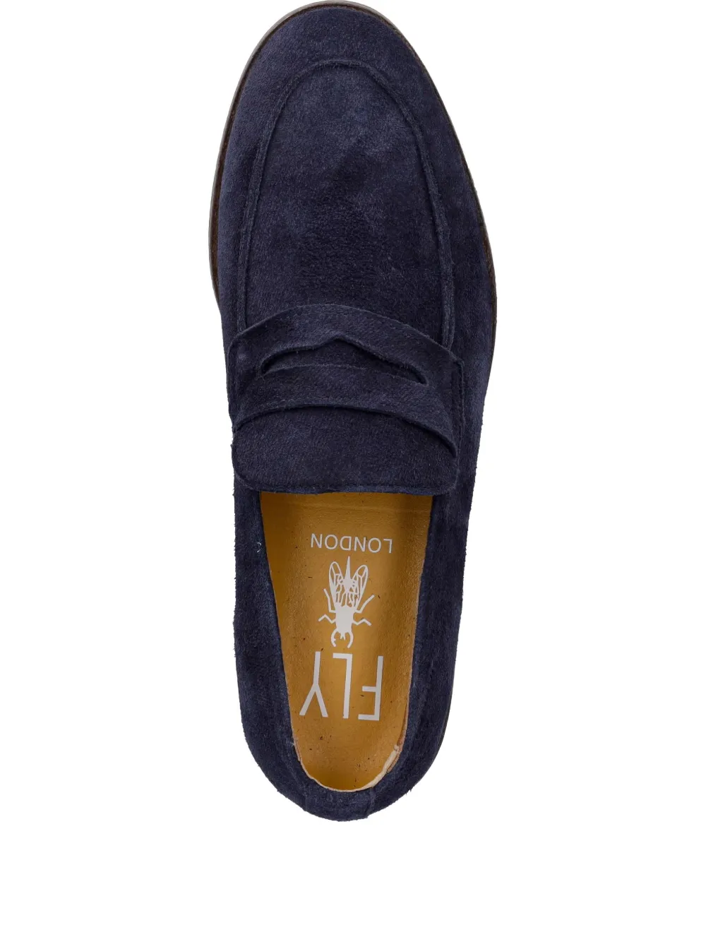 Fly London penny-slot suede loafers Blauw