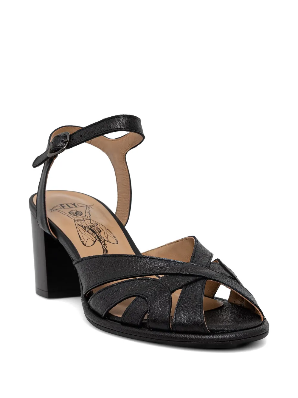 Fly London strappy block-heel pumps Zwart
