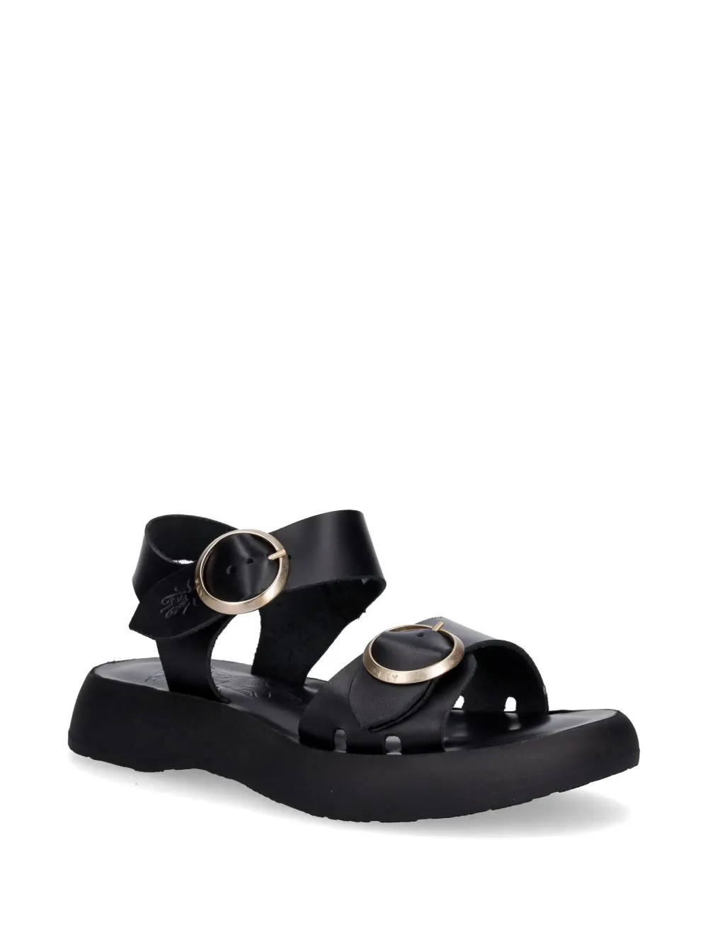 Fly London buckle-fastening leather sandals Zwart