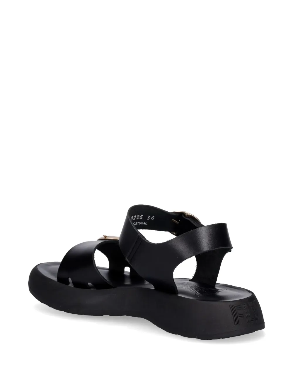 Fly London buckle-fastening leather sandals Zwart