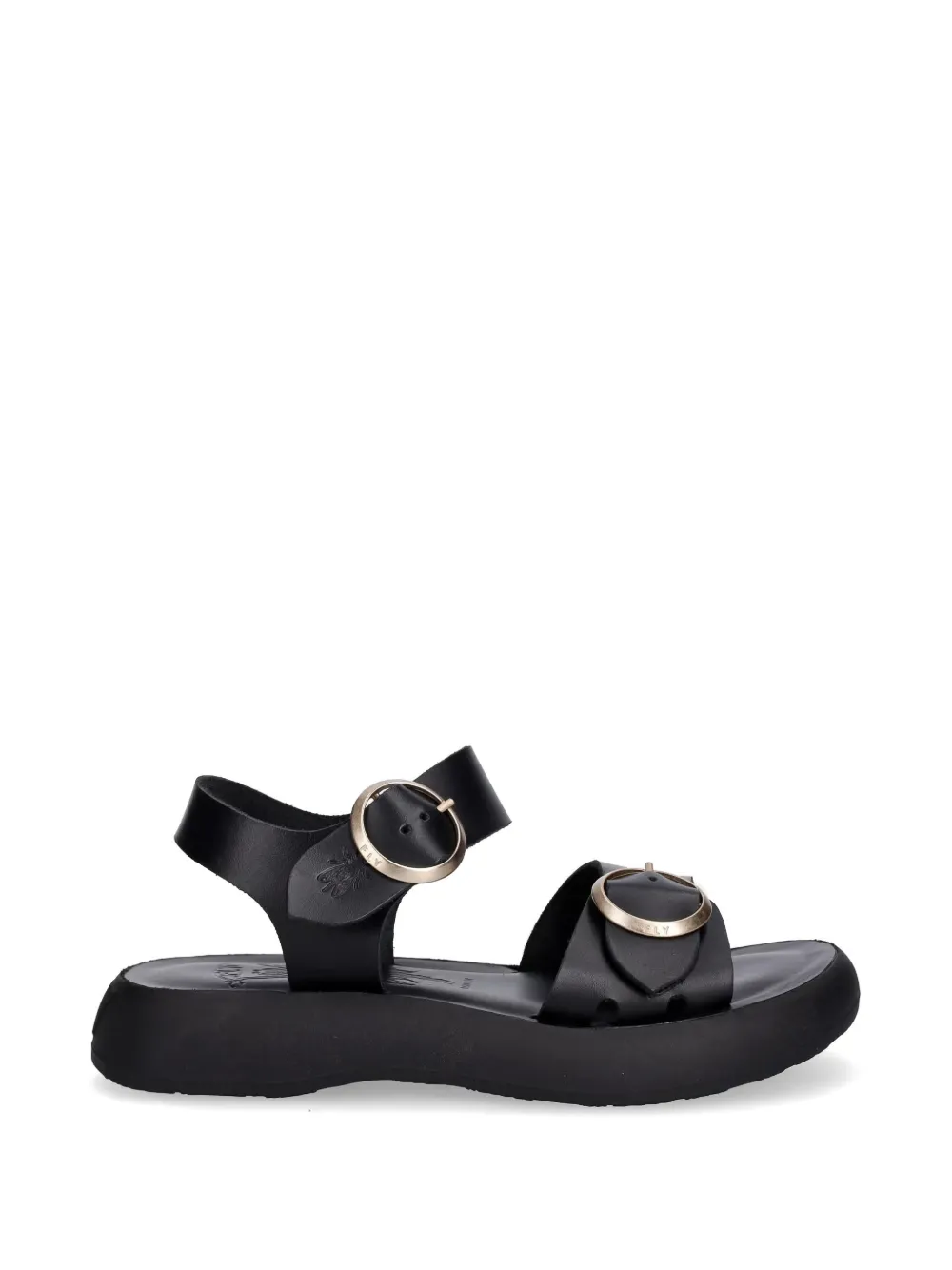 Fly London buckle-fastening leather sandals Zwart