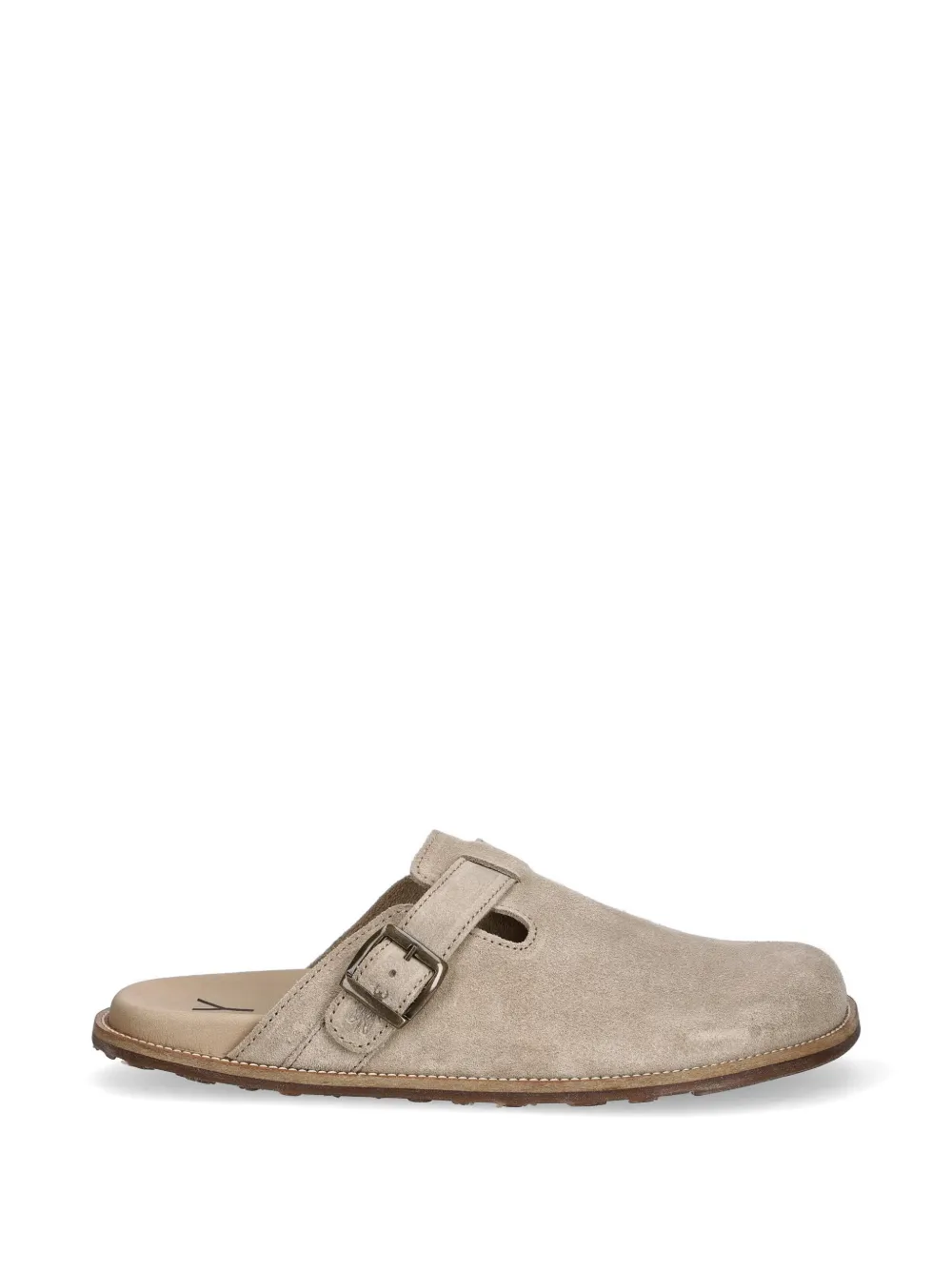 Fly London buckle-fastening suede slippers - Nude