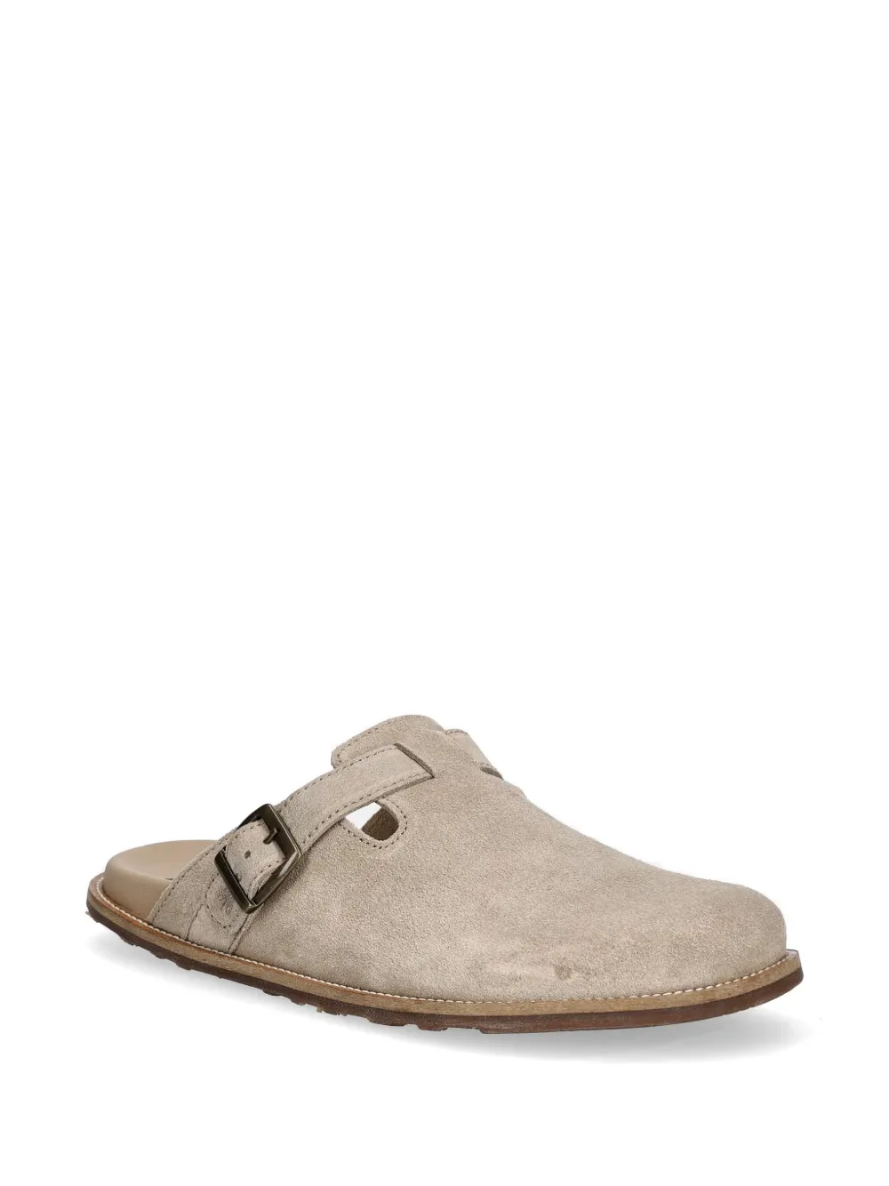 Fly London buckle-fastening suede slippers Beige