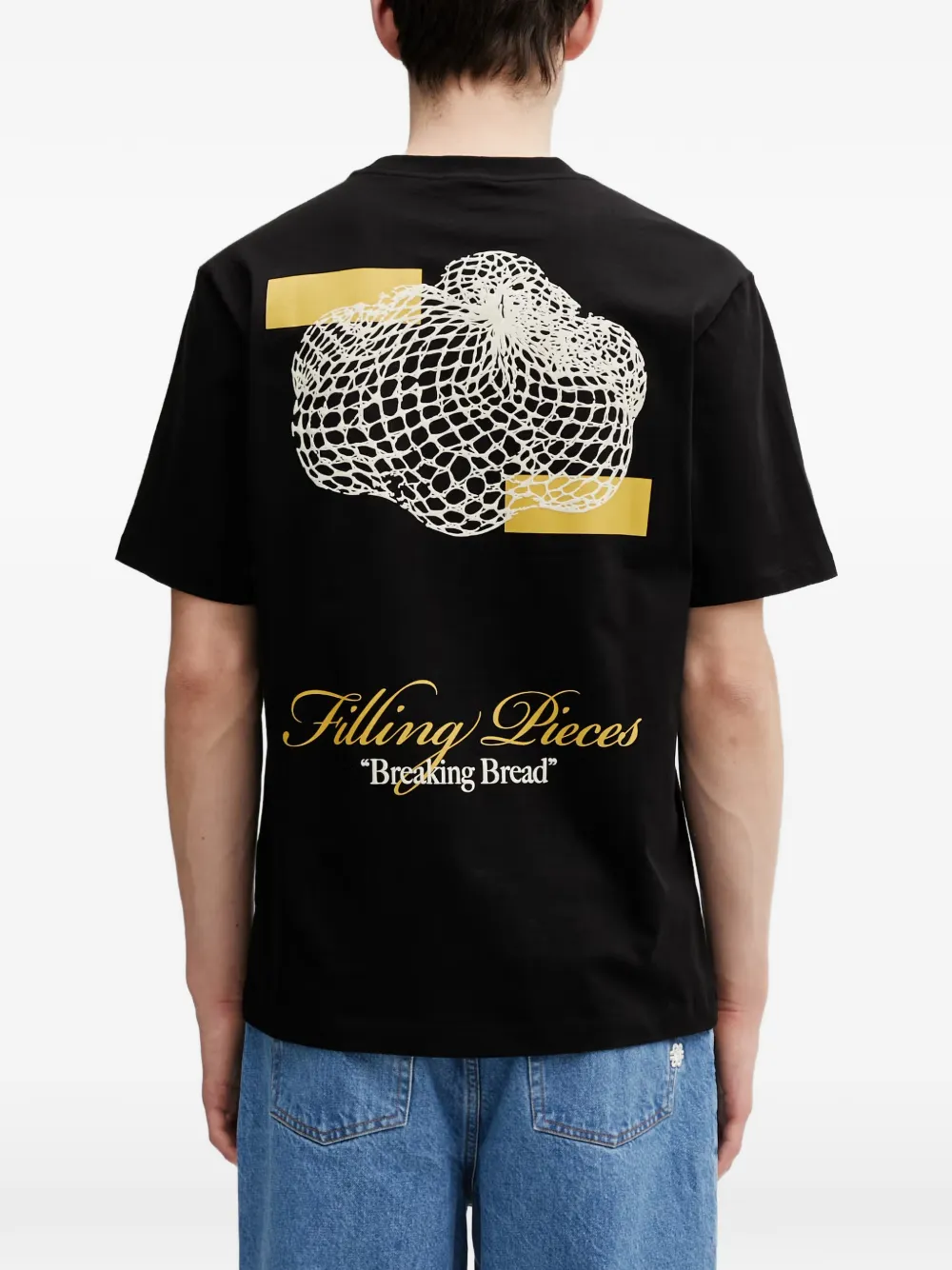 Filling Pieces Citrus T-shirt met grafische print Zwart