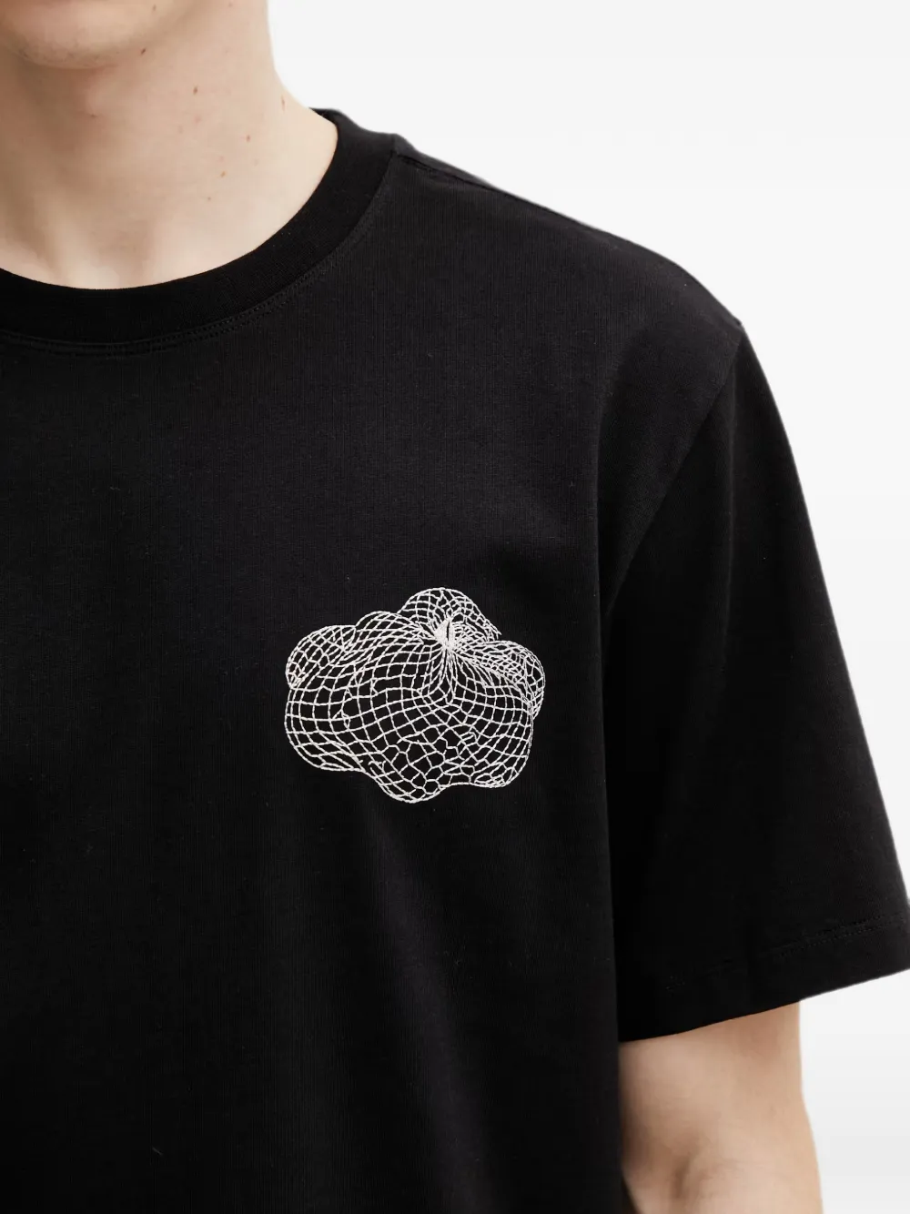 Filling Pieces Citrus T-shirt met grafische print Zwart