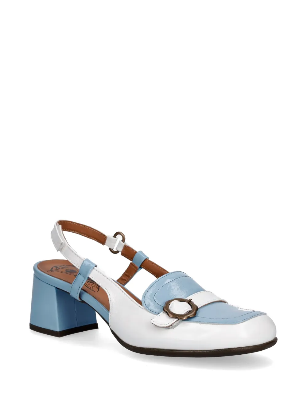 Fly London buckle-detail slingback pumps Wit