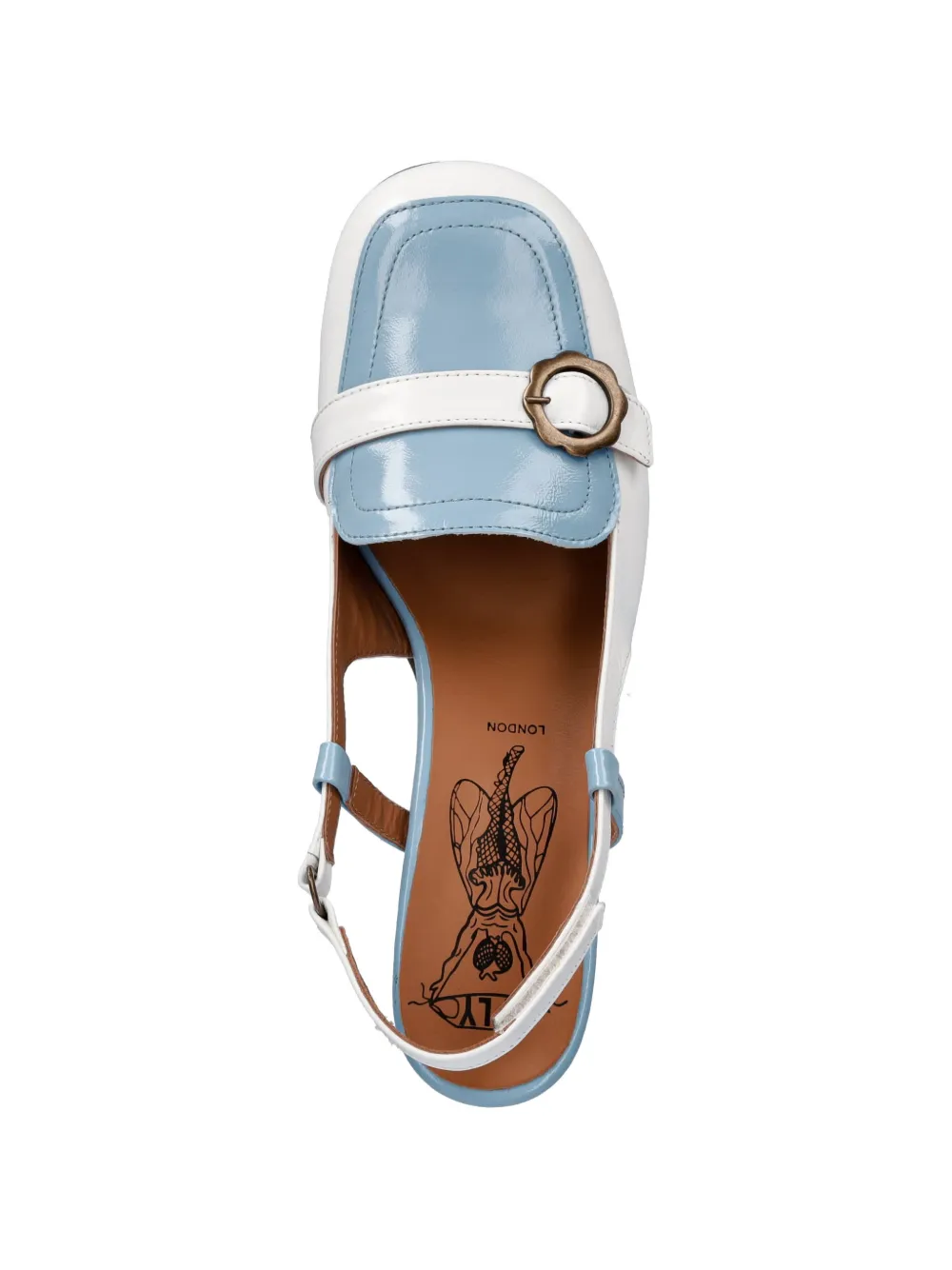 Fly London buckle-detail slingback pumps Wit