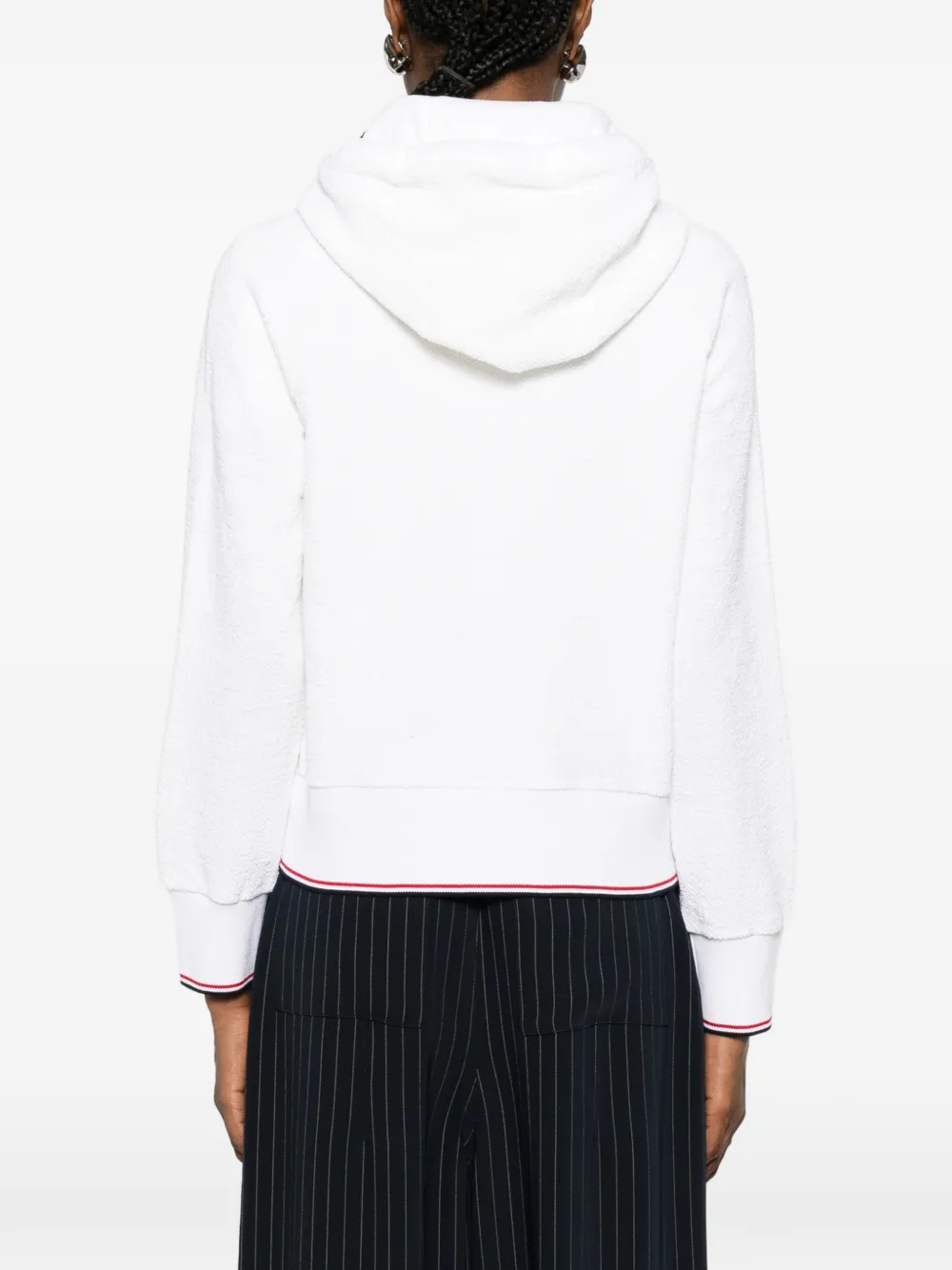 Thom Browne Hoodie met logopatch Wit