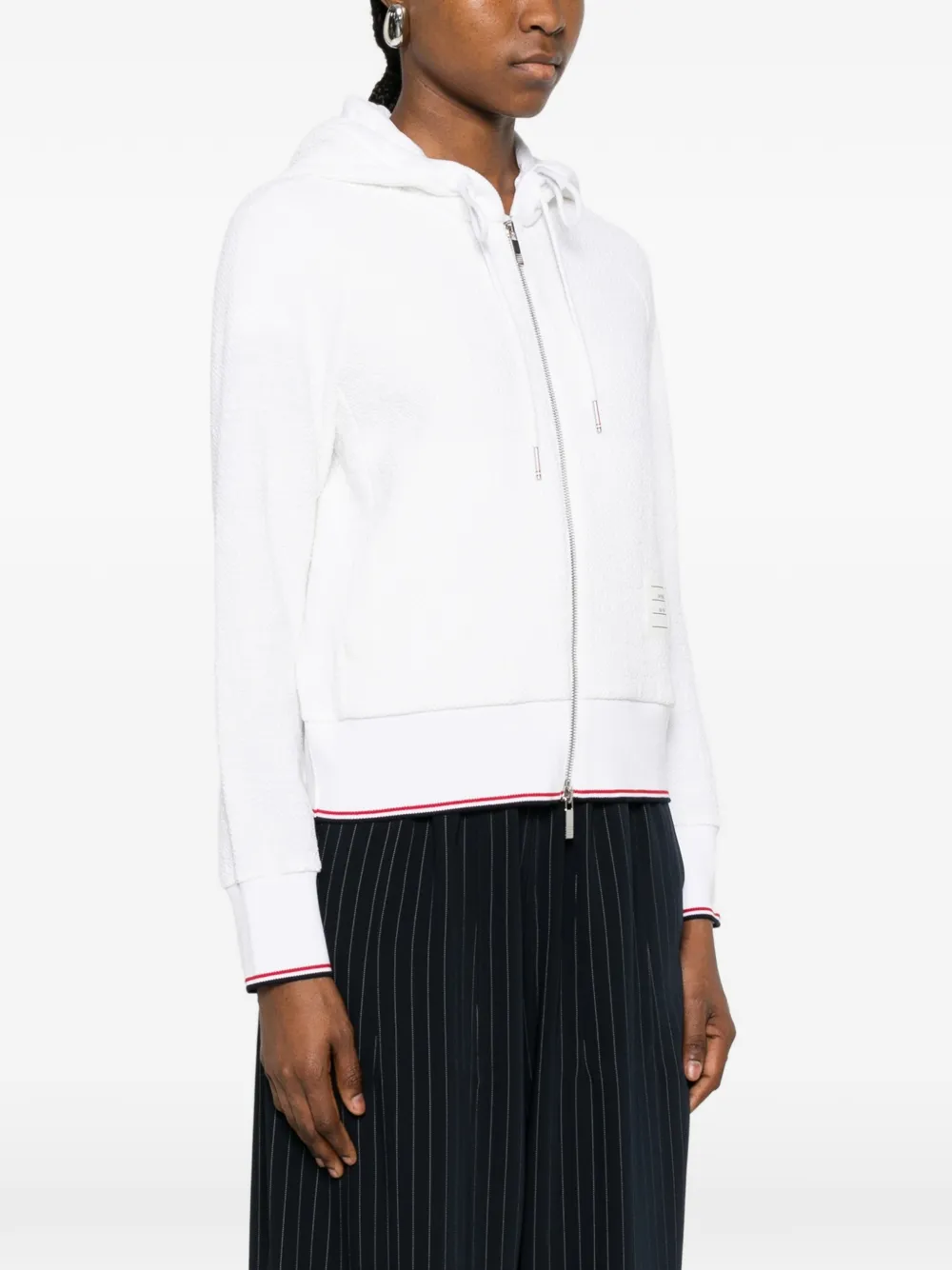 Thom Browne Hoodie met logopatch Wit