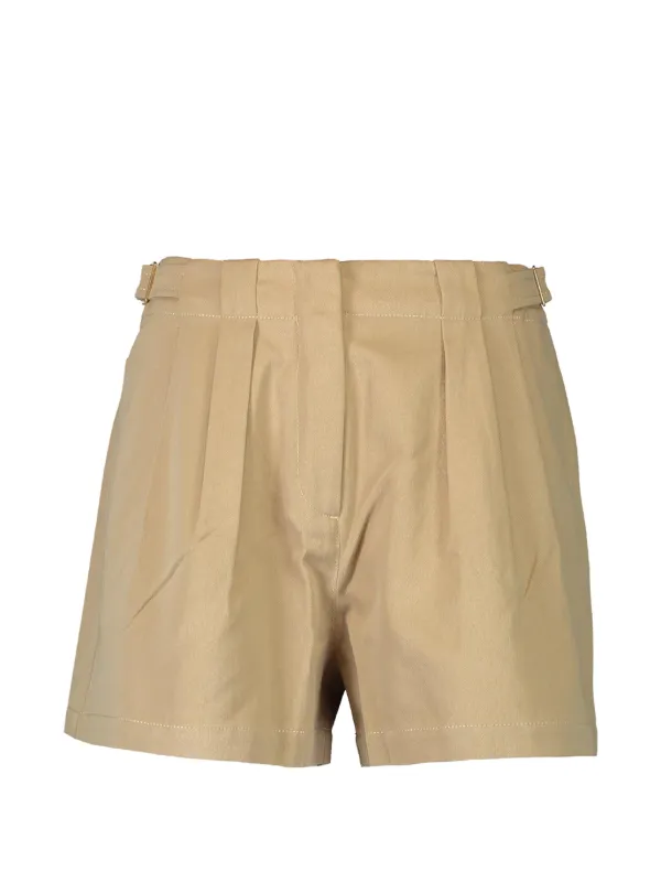 Ulla Johnson Belt Pleated Shorts in Neutrals