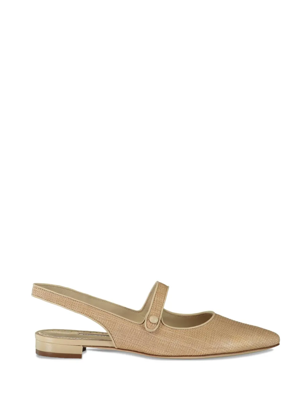 Manolo Blahnik slingback ballet flats Beige