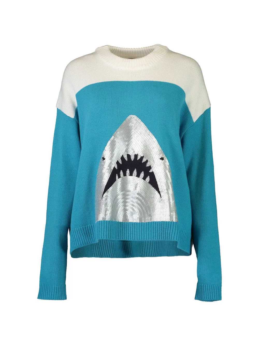 STAUD Reyavsequin shark sweater - Blu