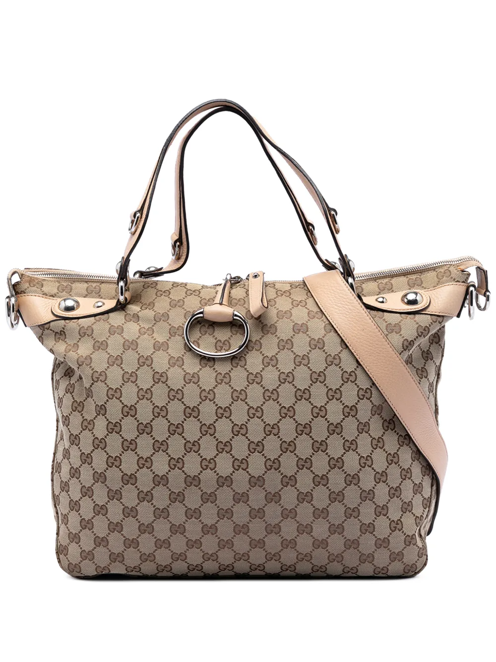 Gucci Pre-Owned 2016-2025 Large GG Canvas Icon Bit satchel - Toni neutri