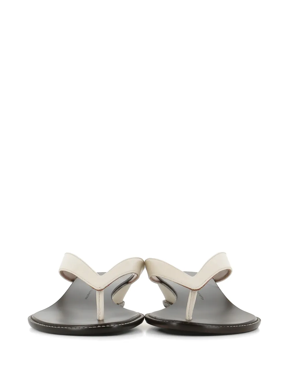 Giuseppe Zanotti leather flip-flops Beige