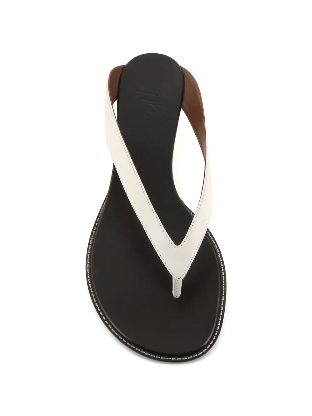 Giuseppe Zanotti leather flip-flops Beige