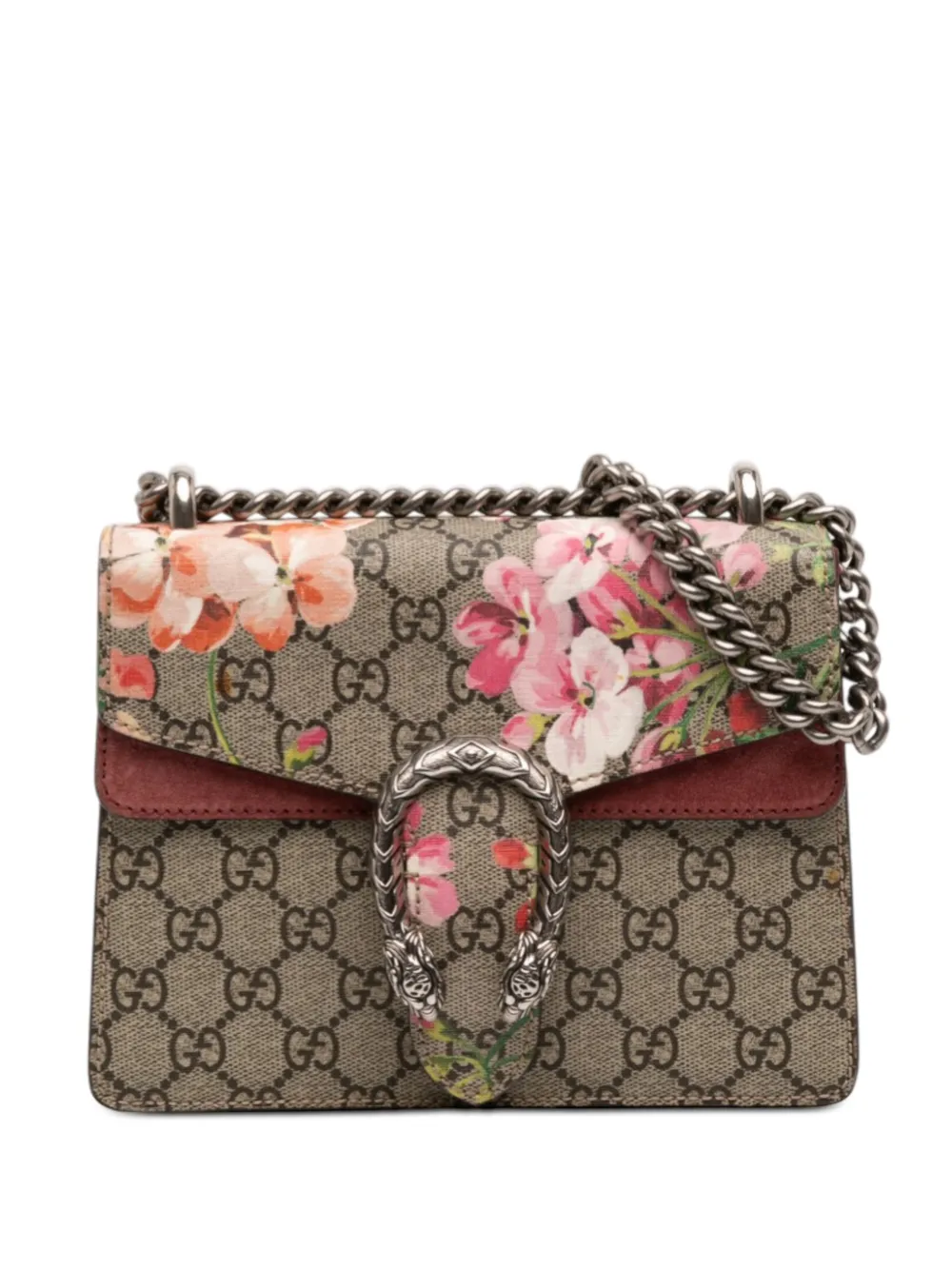 Gucci Pre-Owned 2016-2025 Small GG Supreme Blooms Dionysus crossbody bag - Toni neutri