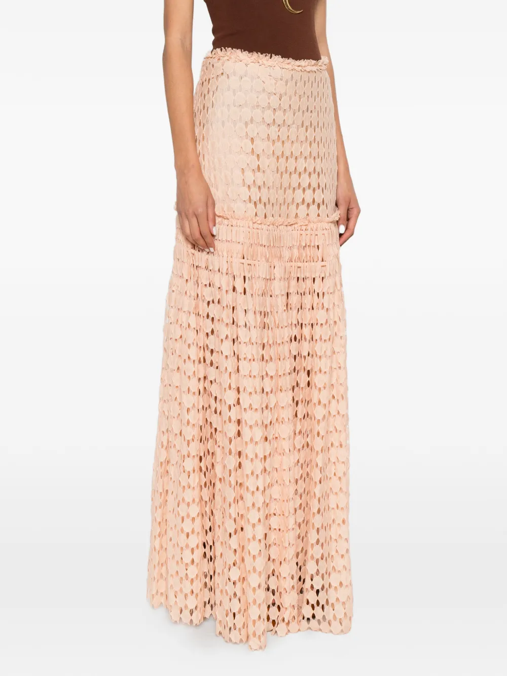 Ulla Johnson Aris maxi-rok met kant Roze