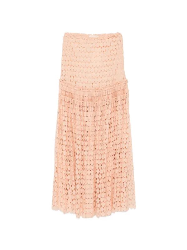 Ulla Johnson Aris Lace Maxi Skirt in Pink