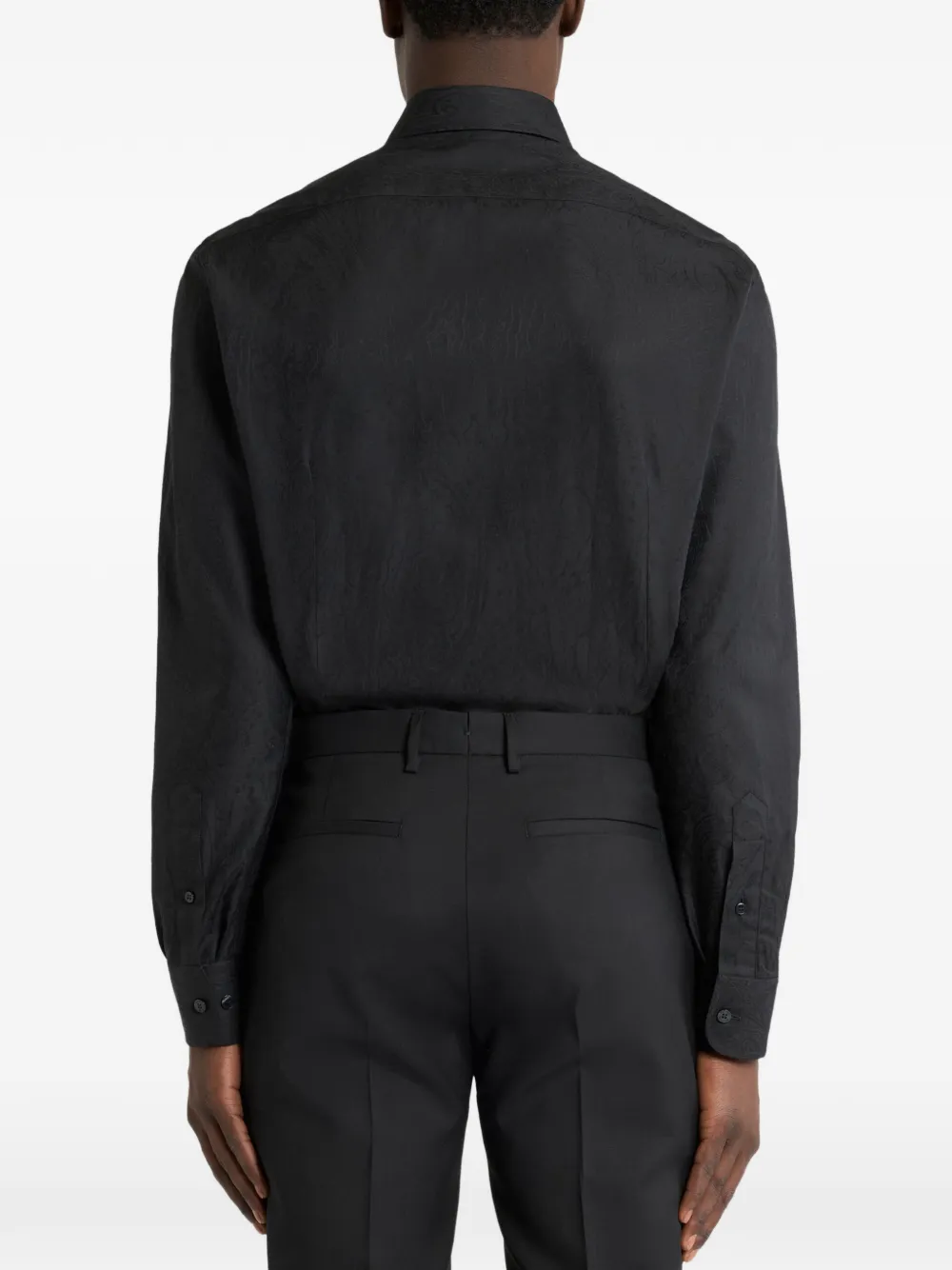 ETRO Katoenen overhemd met jacquard-patroon Zwart