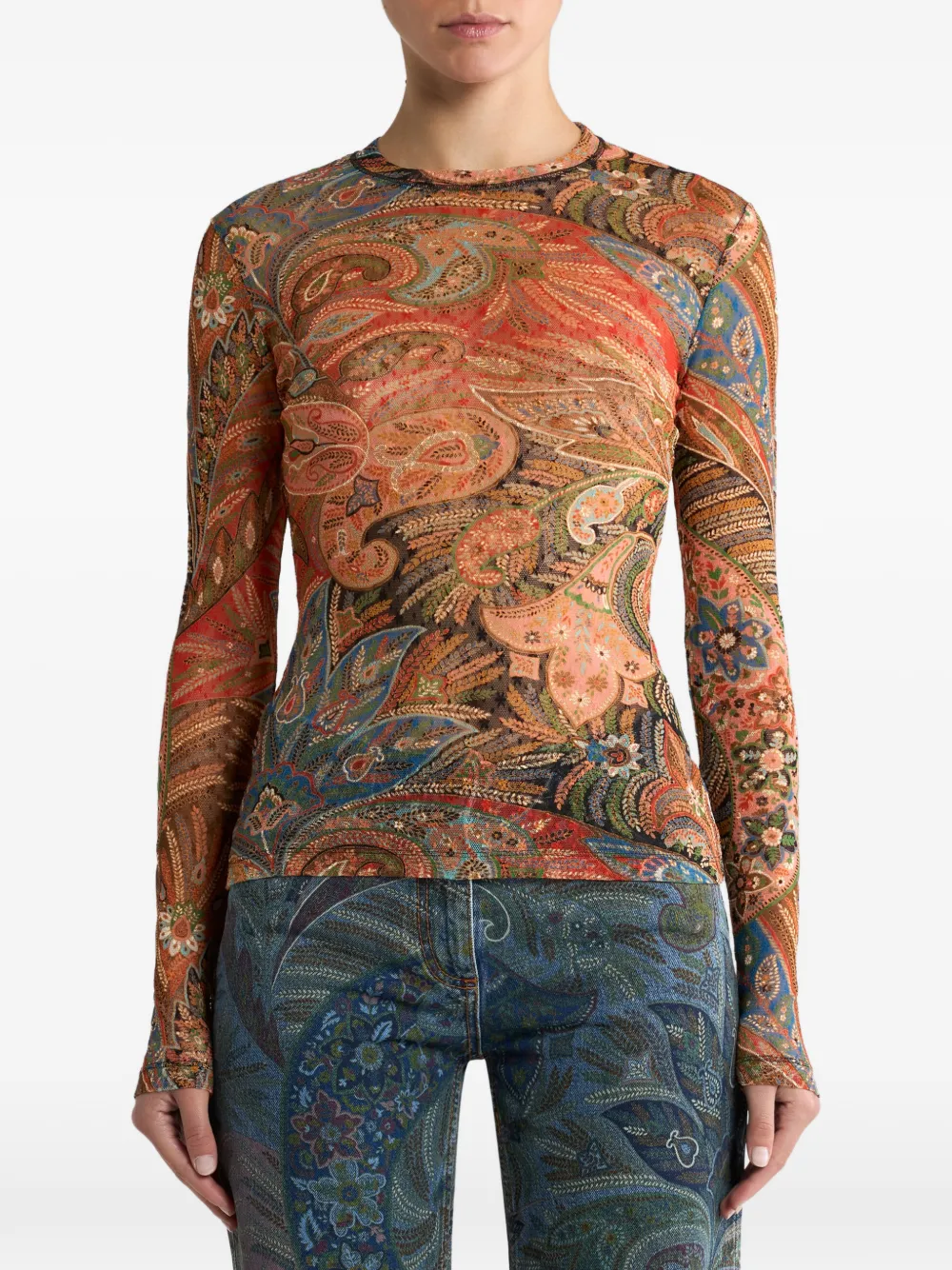 ETRO Top met paisley-print Veelkleurig