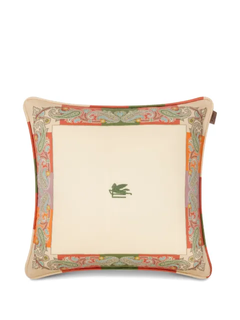 ETRO HOME paisley foliage motif cushion