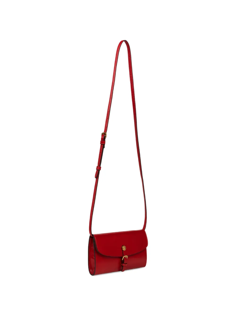 ETRO Pony leren portemonnee met gesp Rood