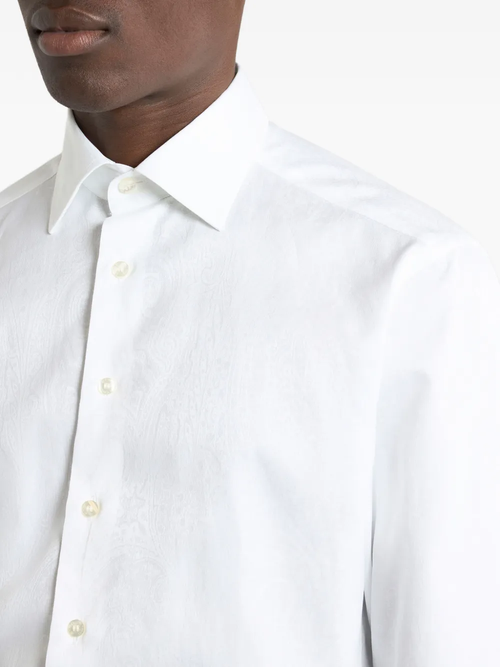 ETRO Overhemd met jacquard patroon Wit