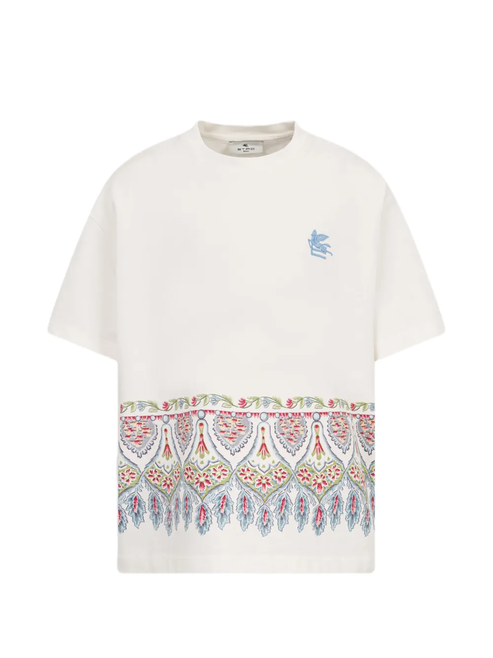 ETRO KIDS pegaso floral-print t-shirt - Toni neutri