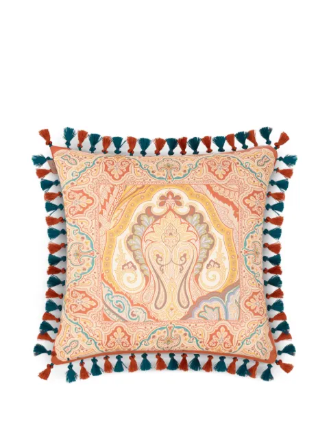 ETRO HOME placed print tassels cushion