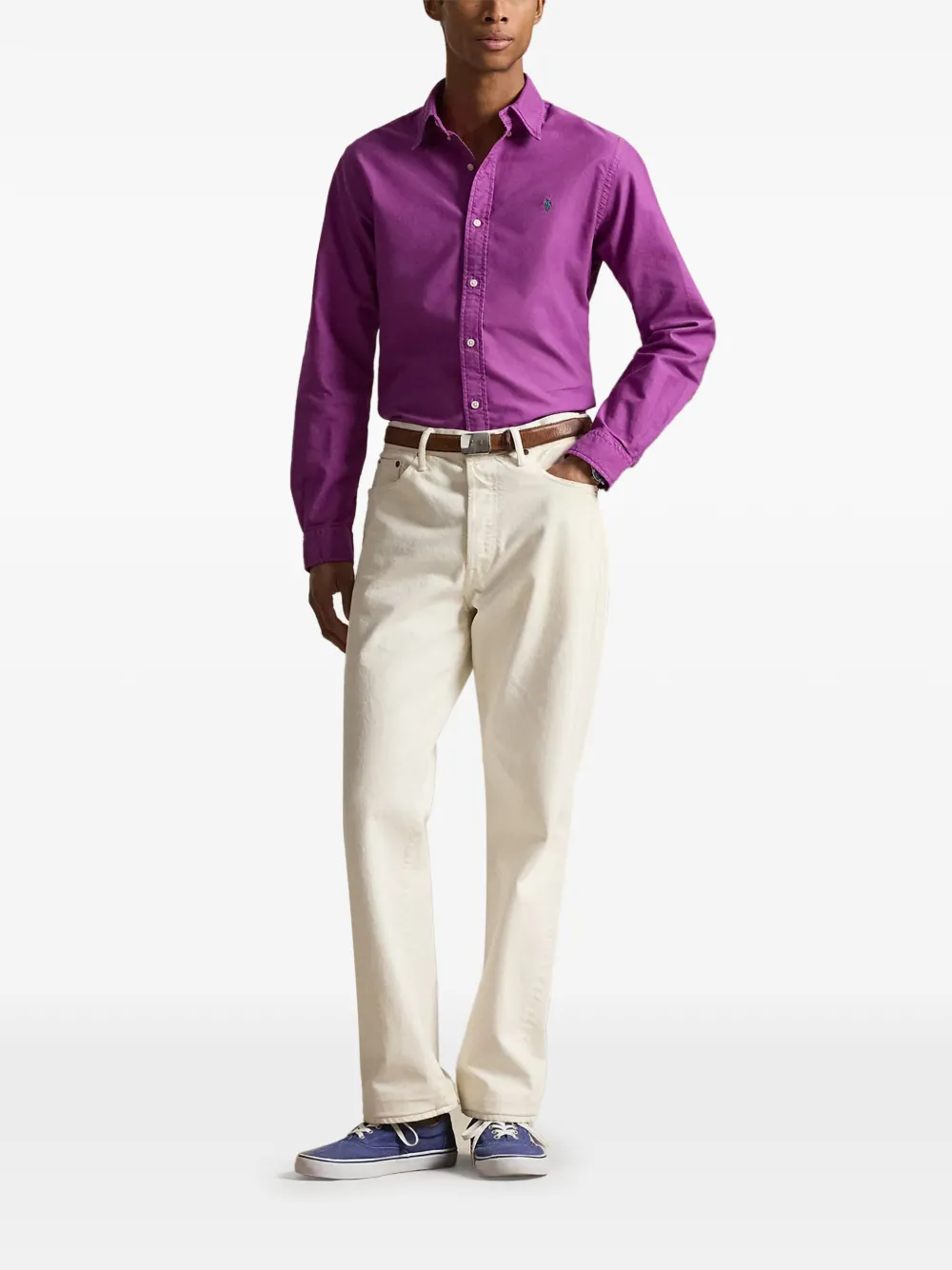 Polo Ralph Lauren Polo Pony overhemd met geverfd effect Paars