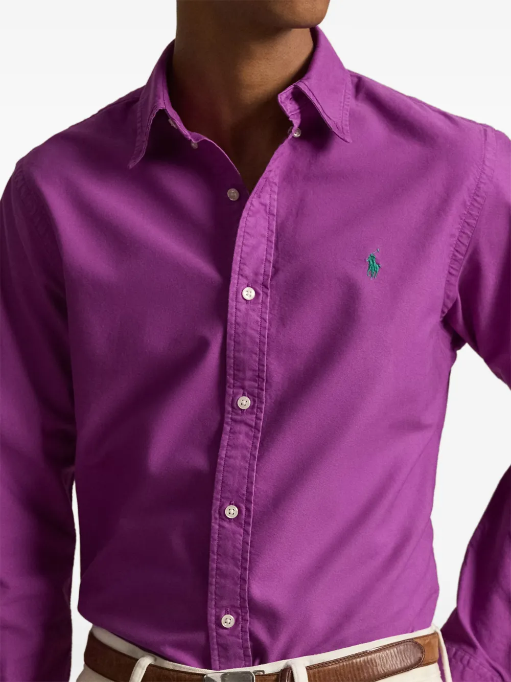 Polo Ralph Lauren Polo Pony overhemd met geverfd effect Paars