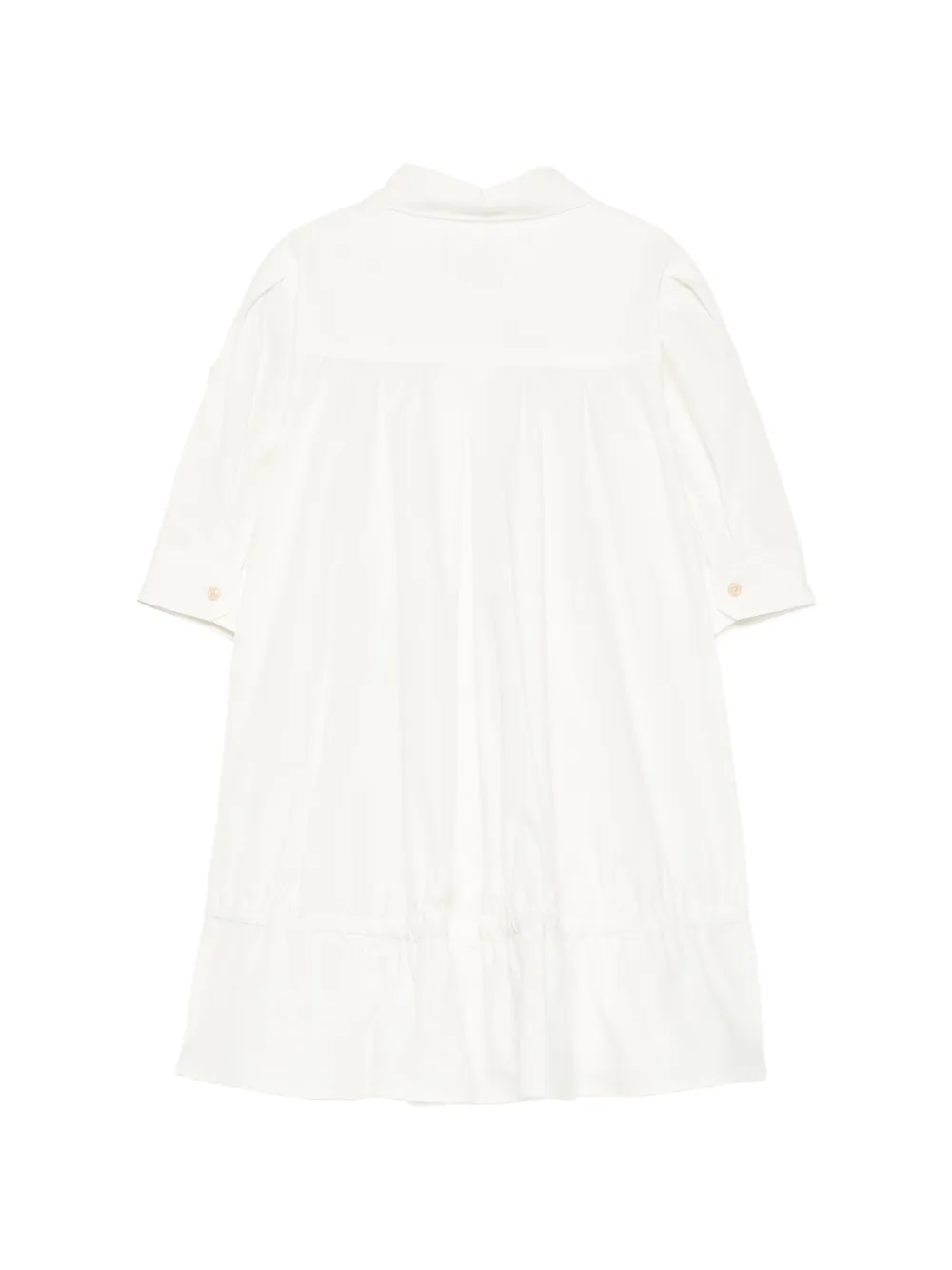 Moncler Enfant Broderie anglaise jurk Wit
