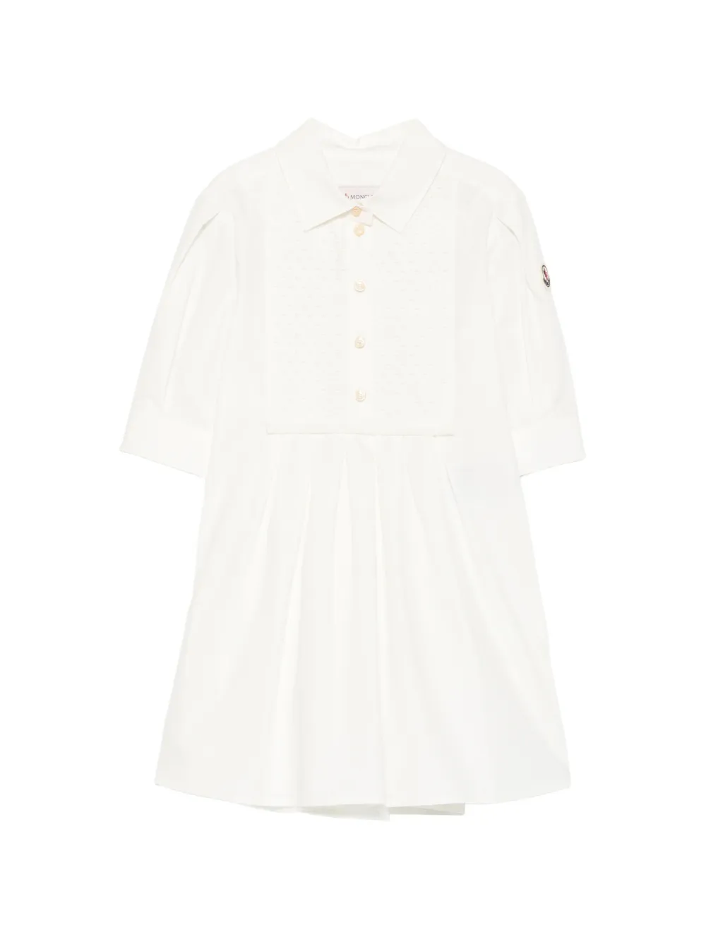 Moncler Enfant robe à broderie anglaise - Blanc Moncler Enfant robe à broderie anglaise - Blanc