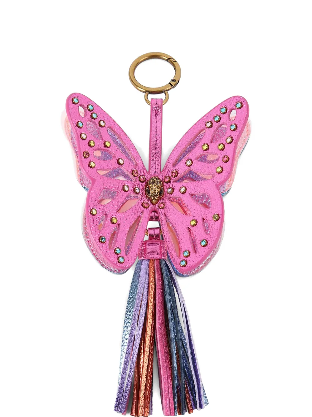 Kurt Geiger London butterfly tassel bag charm - Pink