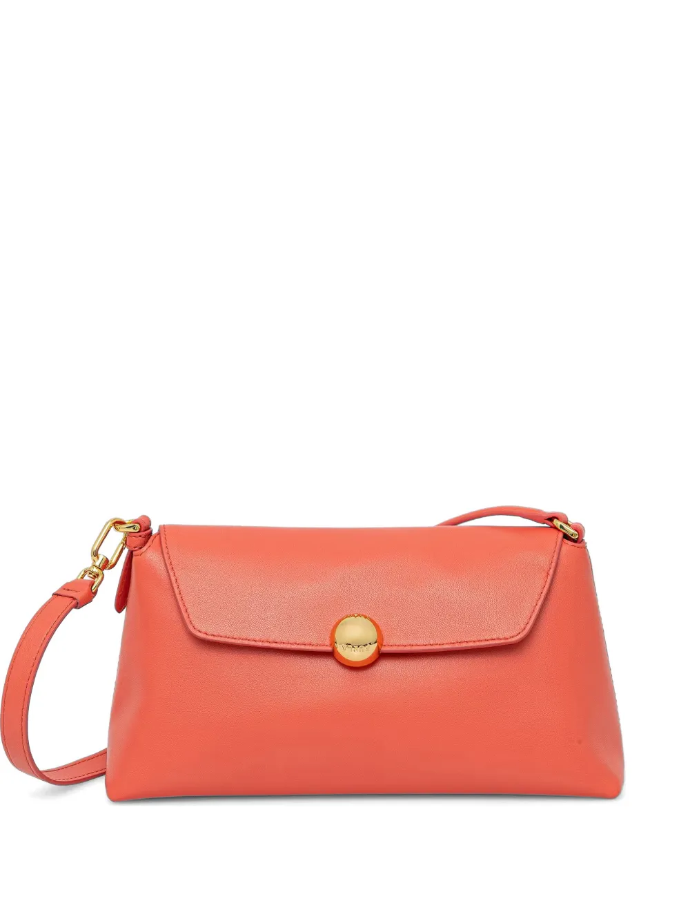 Furla logo-plaque leather shoulder bag - Arancione