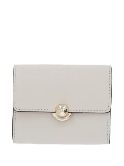 Furla cartera plegable con logo grabado