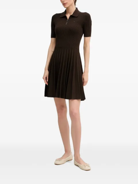 Lacoste pleated ribbed mini dress