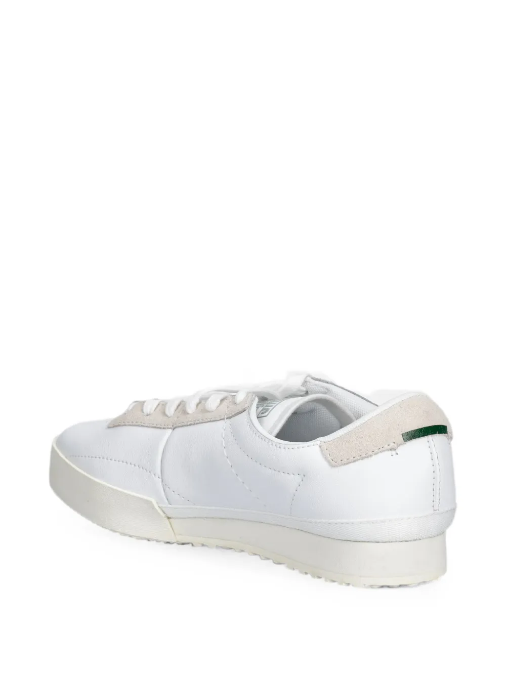 Lacoste Aura logo-plaque suede-trim sneakers Wit