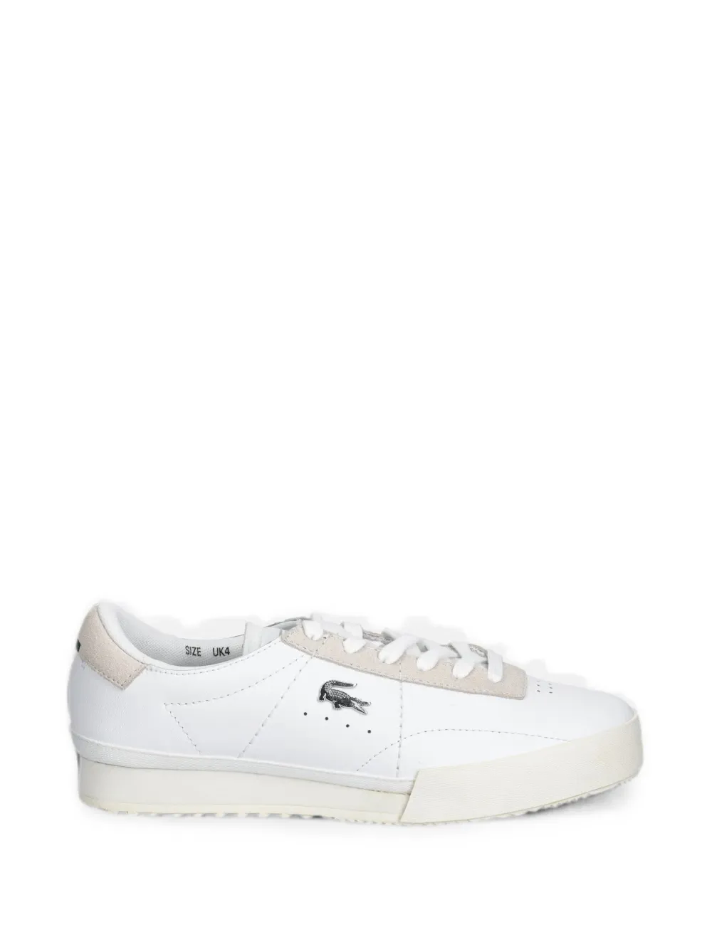 Lacoste Aura logo-plaque suede-trim sneakers - Weiß
