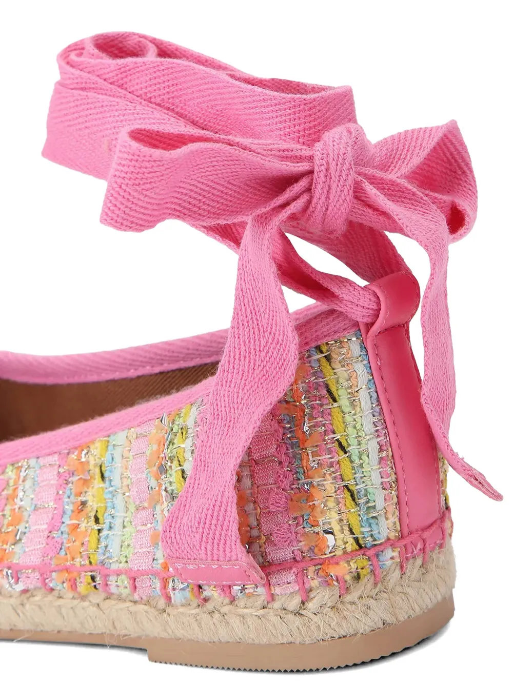 Kurt Geiger London Pimlico tweed Eagle-plaque espadrilles Roze