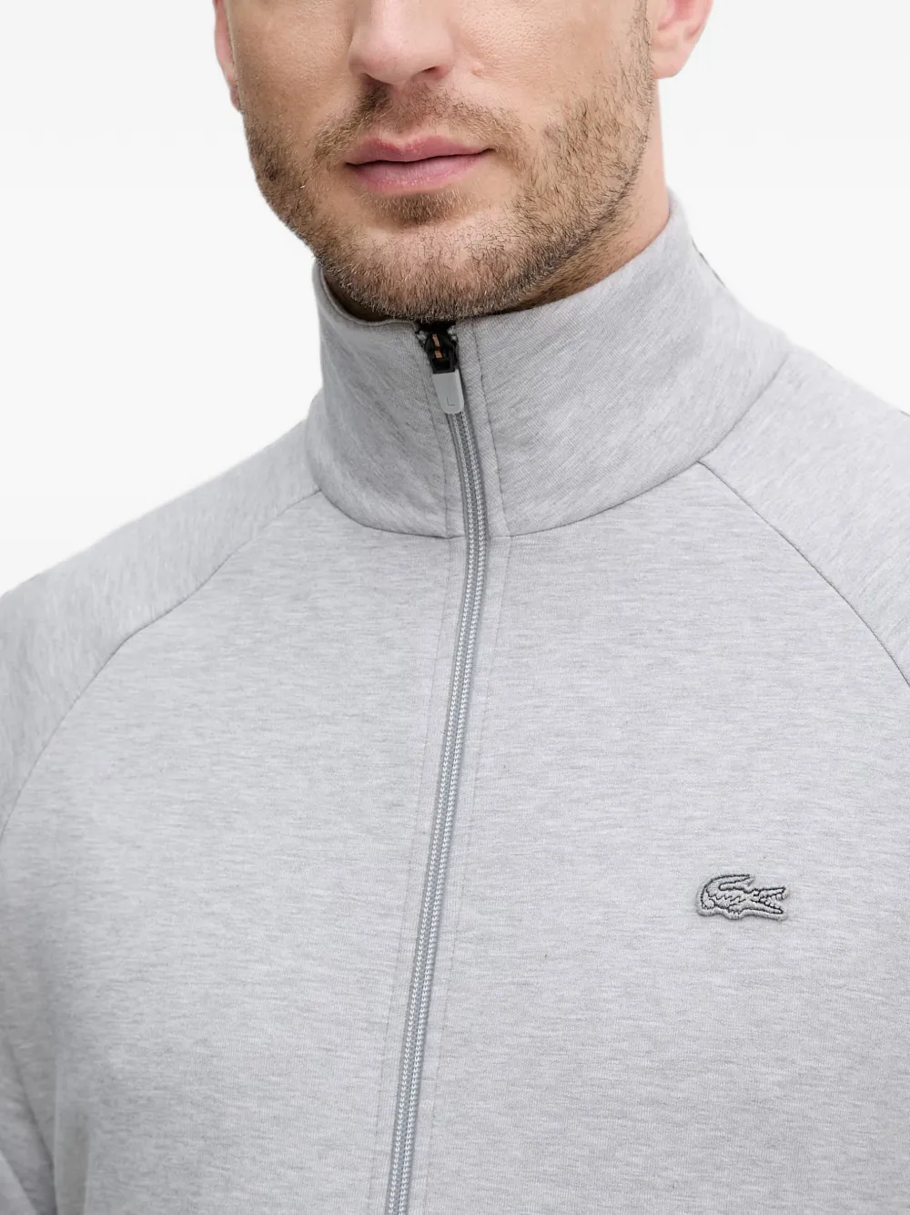 Lacoste Trui met logopatch Grijs