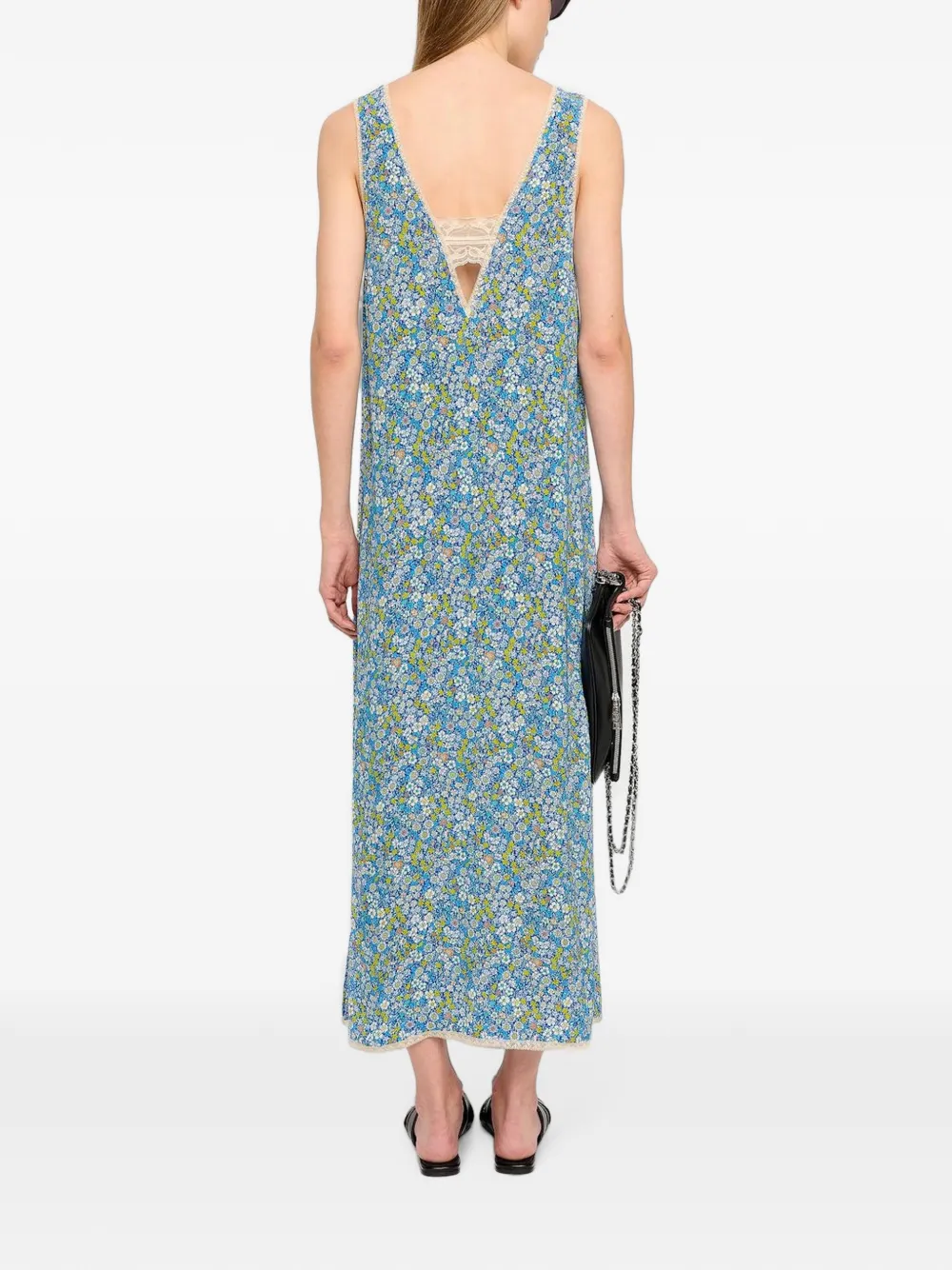 Zadig&Voltaire Renzo midi-jurk met bloemenprint Blauw