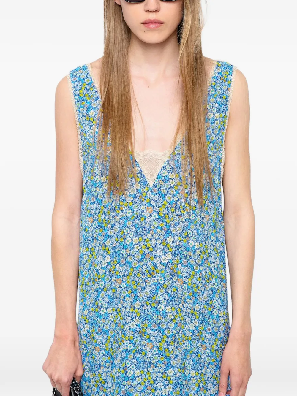 Zadig&Voltaire Renzo midi-jurk met bloemenprint Blauw