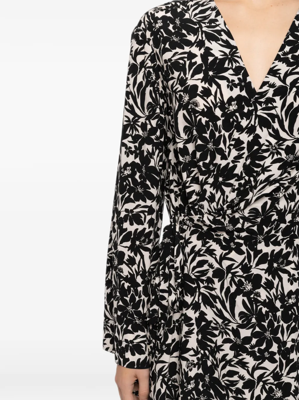 Zadig&Voltaire Remoir soft night flowers midi dress Zwart