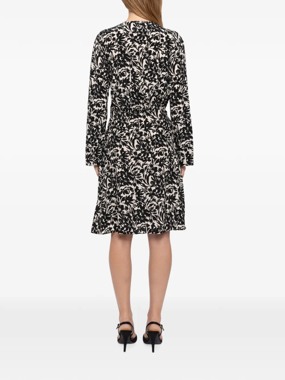 Zadig&Voltaire Remoir soft night flowers midi dress Zwart