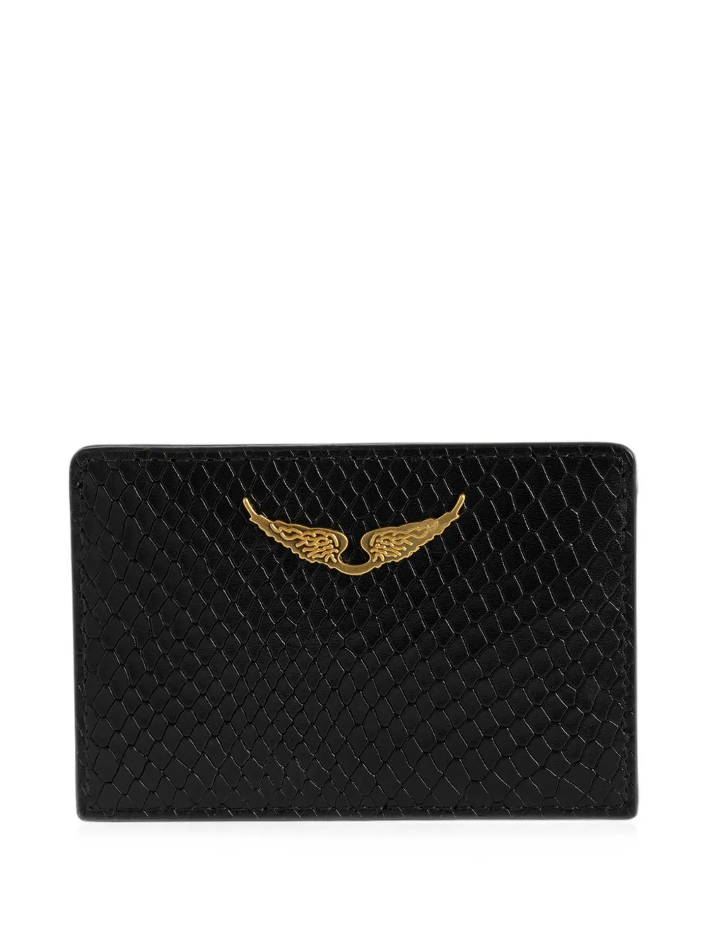 Zadig & Voltaire Zv Pass Soft Wild Card Holder In Black