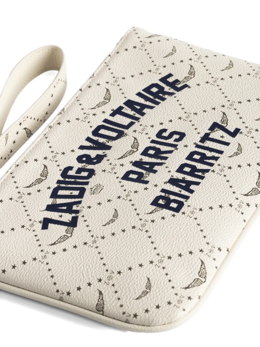 Zadig&Voltaire Clutch met logoprint Beige
