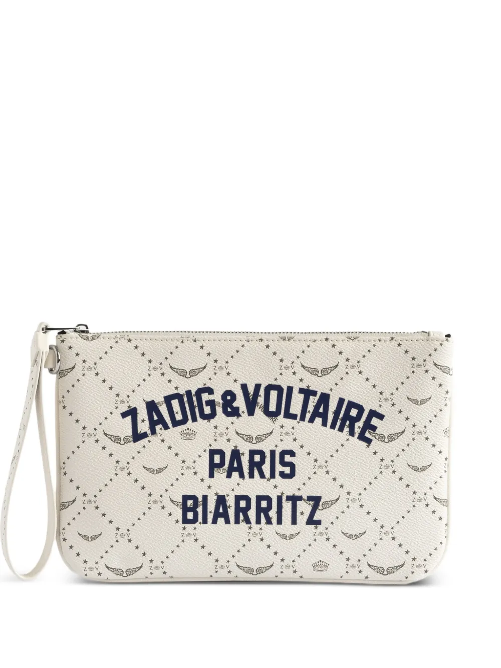 Zadig&Voltaire logo-print clutch bag - Toni neutri